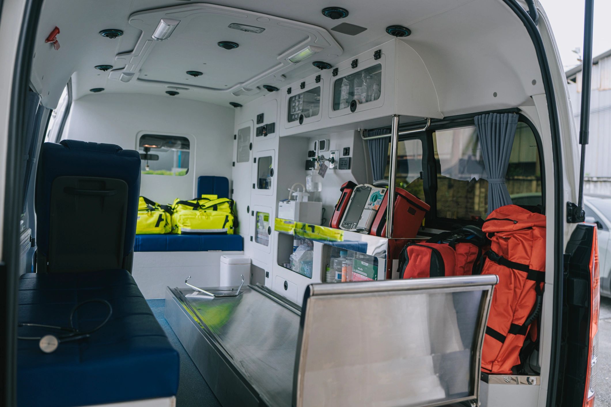 Emergency medical equipment prepared for workplace readiness